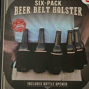 Black Beer Belt Holster with Bottle Opener NWT